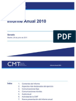 Presentacion Informe Anual 2010 de La CMT