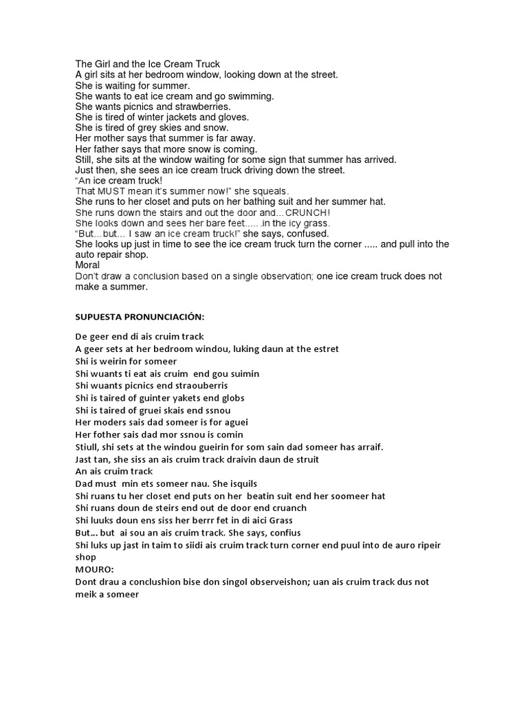 The Girl And The Ice Cream Truck Pdf