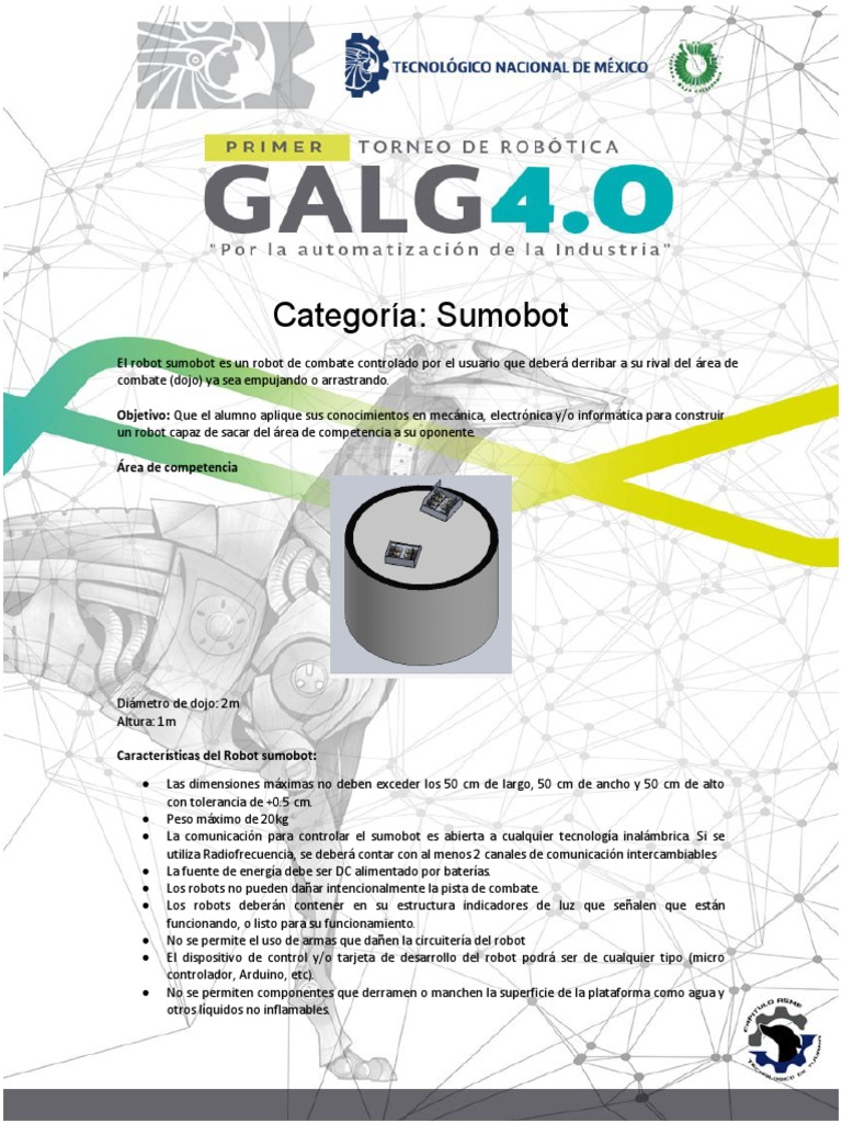 Categoría Sumobot | PDF | Robot | Robótica