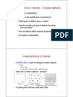 Crystal Defects - Science and Engineering of Materials Lectures 6 and 7 With Two Slides On A Page