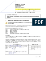 03 Word Problems Involving Linear Equations (Solutions)