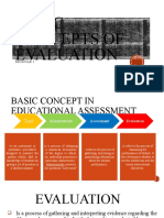 Basic Concepts of Evaluation