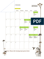 Udemy Training Calendar: Notes: Please Refer Training Topics Given Below