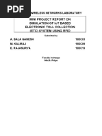 MINI PROJECT REPORT ON SIMULATION OF IoT BASED ELECTRONIC TOLL COLLECTION (ETC) SYSTEM USING RFID