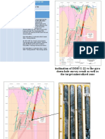 Section Showing The Designed Inclination of DDH G-22 Vs The Gyro Down Hole Survey Result As Well As The Target Mineralized Zone