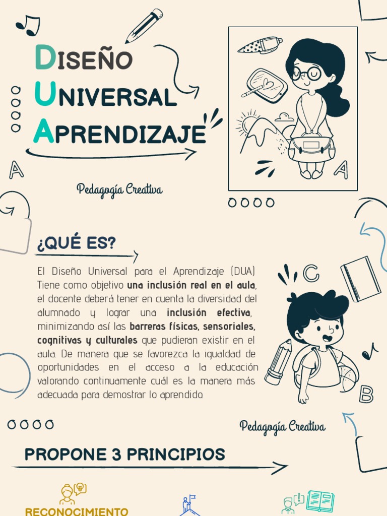 Principios del Diseño Universal de Aprendizaje | PDF | Aprendizaje ...