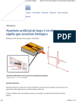 Neurônio Artificial de Laser É 10.000x Mais Rápido Que Neurônio Biológico