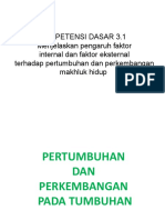 Faktor yang Mempengaruhi Pertumbuhan dan Perkembangan pada Tumbuhan