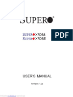 X7DB8 X7Dbe: User'S Manual