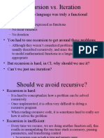 Recursion vs. Iteration: - The Original Lisp Language Was Truly A Functional Language