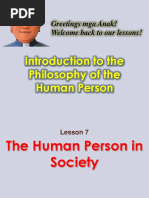 Lesson 7 The Human Person in Society As of March 28 2022