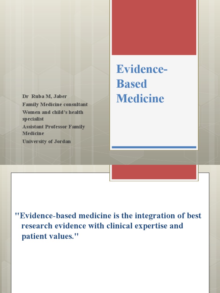 EvidenceBased Medicine PDF Systematic Review Randomized