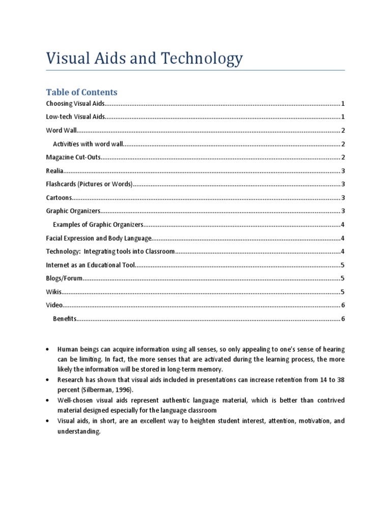Maximizing Learning Through Visual Aids A Guide to LowTech and