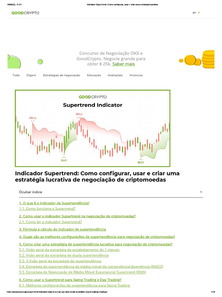 Indicador Supertrend Como Configurar, Usar e Criar Uma Estratégia
