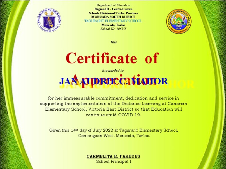 Stakeholders Certificate PDF