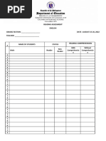 Reading Assessment English