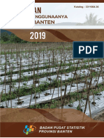 Luas Lahan Menurut Penggunaannya Provinsi Banten 2019