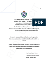 Educación para La Cultura Emocional Desde Las Competencias Emocionales