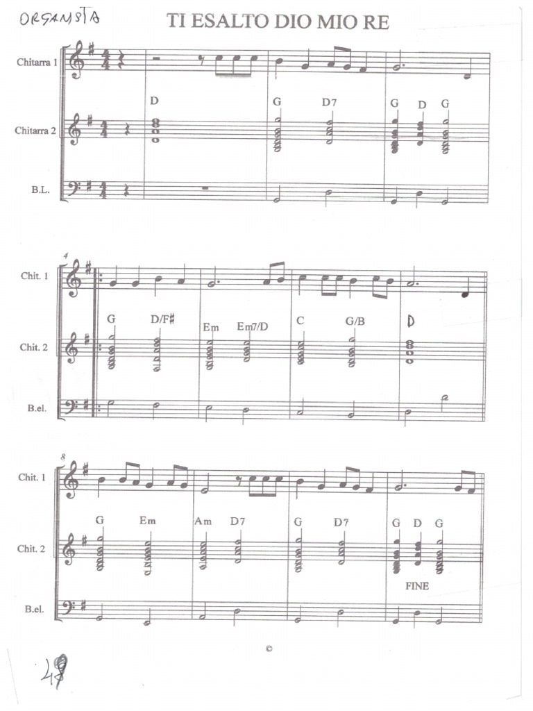 Ti Esalto Dio Mio Re PDF