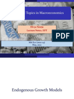 Advanced Topics in Macroeconomics: Divya Tuteja Lecture Notes, IIFT