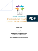 Chemicals in Hair Straightening Products Background Document