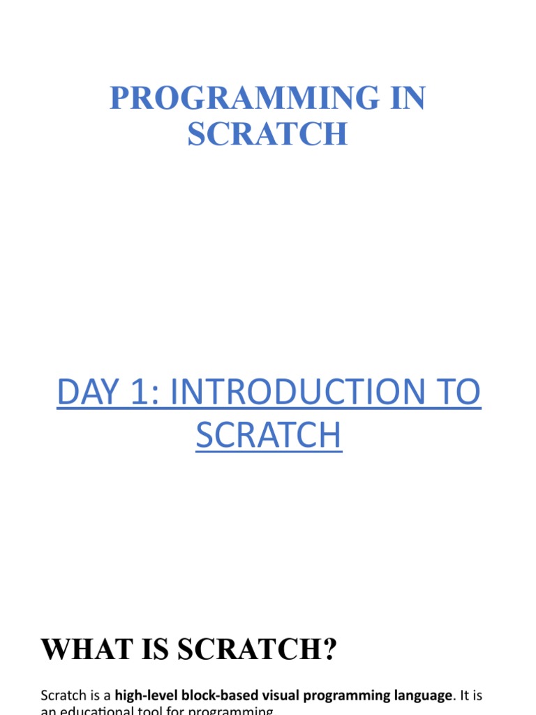 Programming in Scratch | PDF | Scratch (Programming Language ...