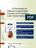 How To Encourage Efficient General Affairs Functions