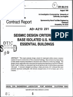 Contract Report: Seismic Design - Criteria For
