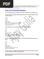 LCM HCF MCQ in English