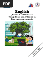 English: Quarter 1 - Module 2A: Using (Real) Conditionals in Expressing Arguments