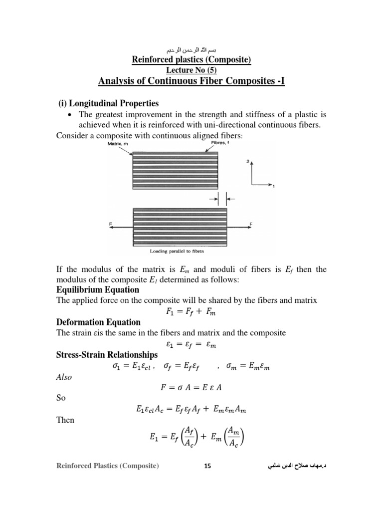 Continuous Fiber Composites Analysis | PDF | Composite Material | Young ...