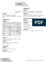 Answer Key: Vocabulary 1 Grammar 2