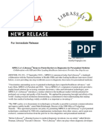 For Immediate Release: MPEG LA's Librassay Removes Patent Barriers To Diagnostics For Personalized Medicine