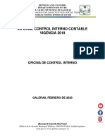 Informe Control Interno Contable Vigencia 2019