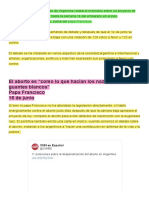 11 Posiciones Sobre La Despenalización Del Aborto en Argentina