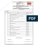 Checklist For Installation of Earthing & Bonding System: Tawazun Industrial Park Tawazun Industrial Park Abu Dhabi, U.A.E