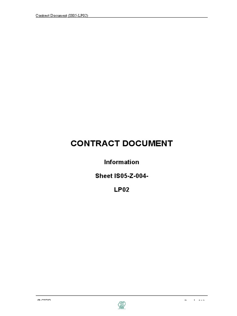 Refer IS05LP02Contract Doc (160606) Download Free PDF