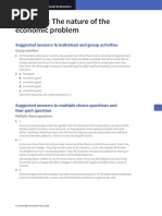 Chapter 1: The Nature of The Economic Problem: Suggested Answers To Individual and Group Activities