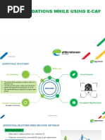 Recommendations While Using E-CAF