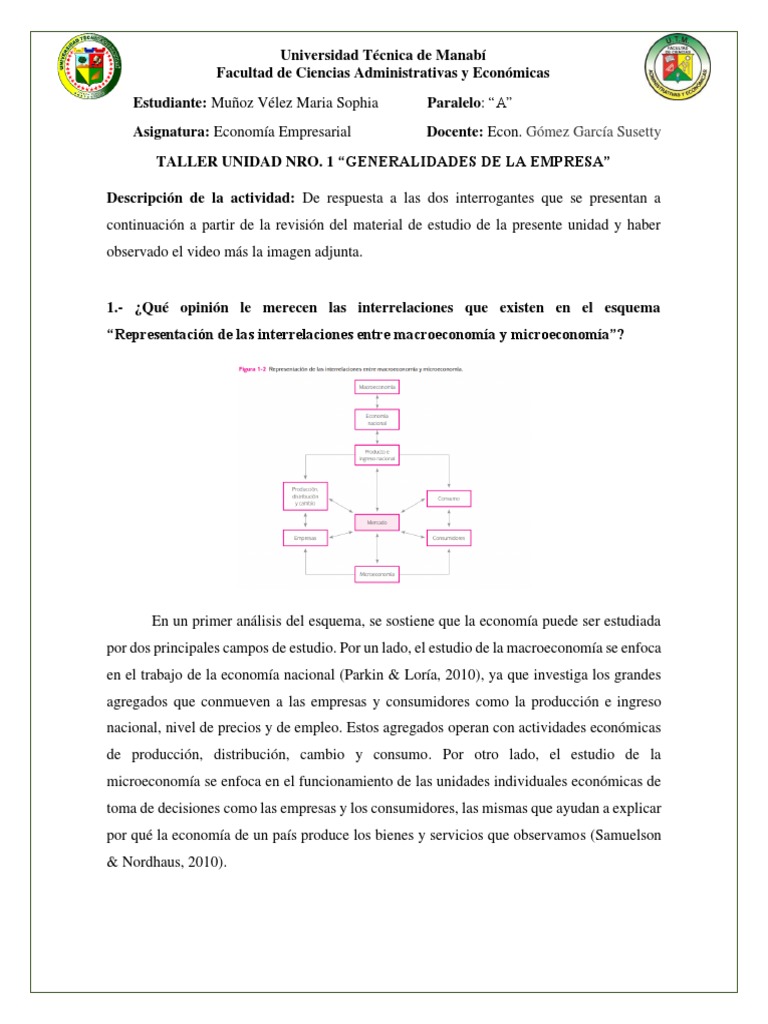 Generalidades de la Empresa y Economía | PDF | Macroeconómica ...