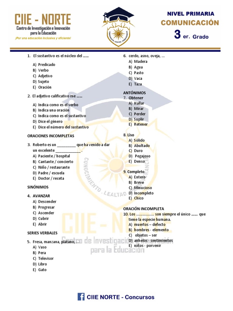 Com - 3er Grado | PDF | Artes del Lenguaje y Comunicación