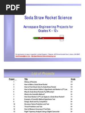 Soda Straw Rocket Science