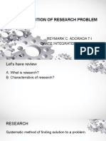 DEFINITION OF RESEARCH PROBLEM Resentation