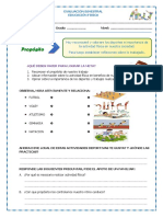 Evaluación Bimestral Ed. Fisica