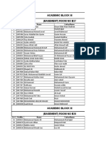 Academic Block III Room List