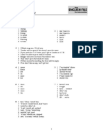 Test 3 - EF Pre-Intermediate - Answerkey