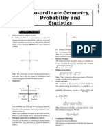 Coordinate Geometry, Probability and Statistics