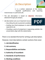 Job Description & Job Specification