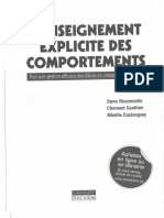 L'Enseignement Explicite Des Comportements de S. Bissonnette