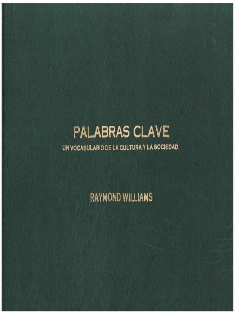 2 WILLIAMS, Raymond, Palabras Clave PDF